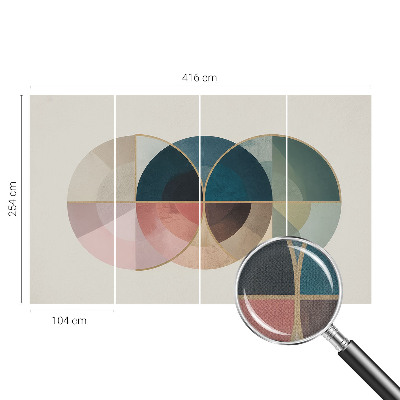 Carta da parati panoramica effetto 3D Stile geometrico