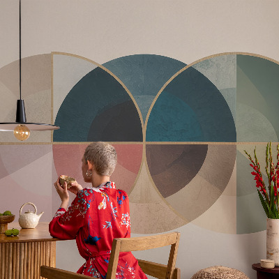 Carta da parati panoramica effetto 3D Stile geometrico