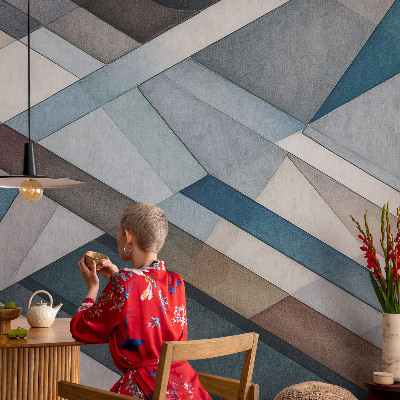 Carta da parati per cameretta geometria astratta