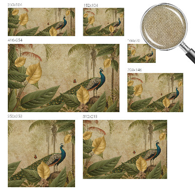 Carta da parati panoramica effetto 3D Uccello esotico