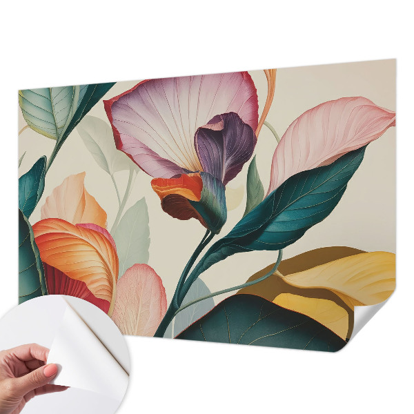 Carta da parati per cameretta Fiori colorati