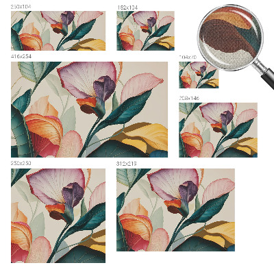 Carta da parati per cameretta Fiori colorati