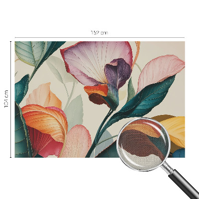 Carta da parati per cameretta Fiori colorati