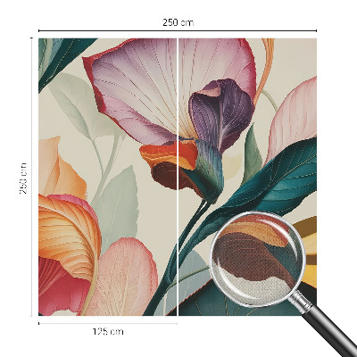 Carta da parati per cameretta Fiori colorati