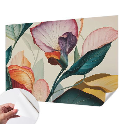 Carta da parati per cameretta Fiori colorati