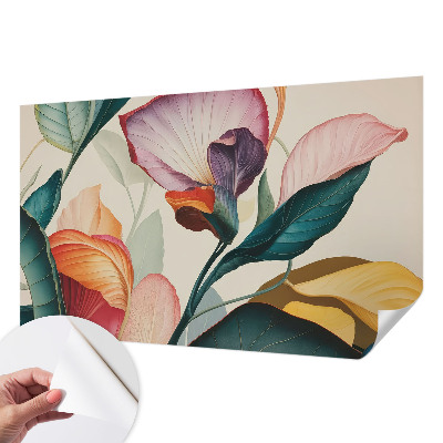 Carta da parati per cameretta Fiori colorati