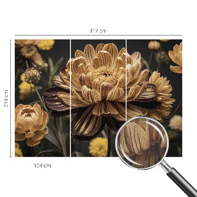 Carta da parati 3D Eleganza floreale
