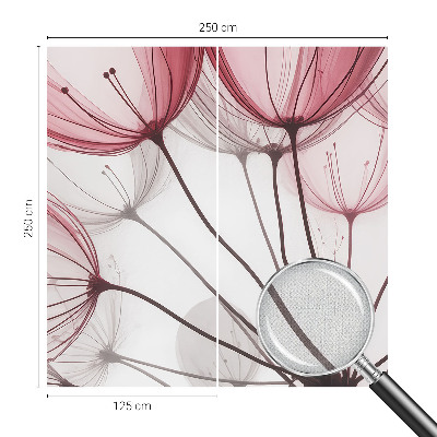 Carta da parati effetto profondità Sagome floreali