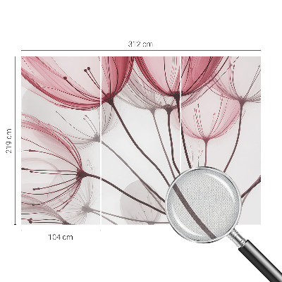 Carta da parati effetto profondità Sagome floreali