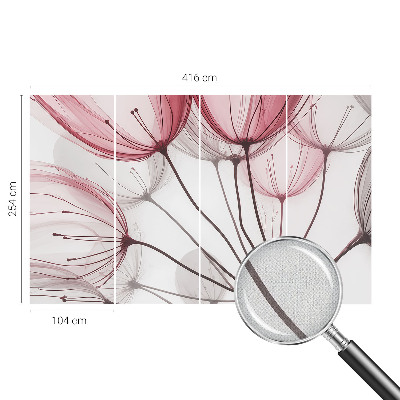 Carta da parati effetto profondità Sagome floreali