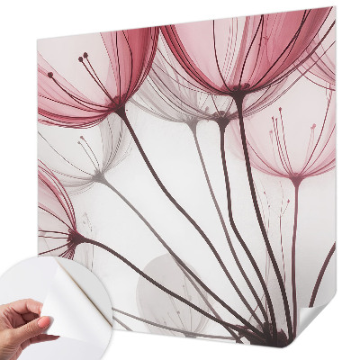 Carta da parati effetto profondità Sagome floreali