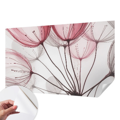 Carta da parati effetto profondità Sagome floreali