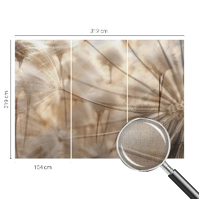 Carta da parati panoramica effetto 3D Delicati denti di leone