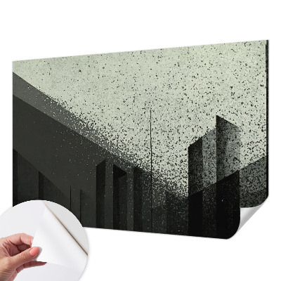 Carta da parati effetto profondità Geometria della città