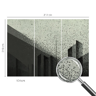 Carta da parati effetto profondità Geometria della città