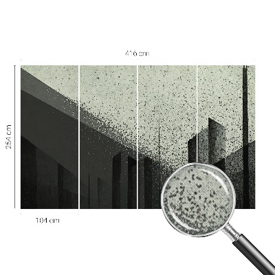 Carta da parati effetto profondità Geometria della città