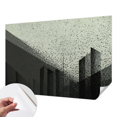 Carta da parati effetto profondità Geometria della città