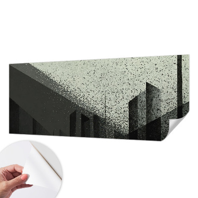 Carta da parati effetto profondità Geometria della città