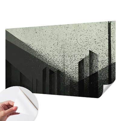 Carta da parati effetto profondità Geometria della città