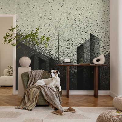 Carta da parati effetto profondità Geometria della città