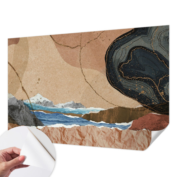 Carta da parati panoramica effetto 3D Paesaggio astratto