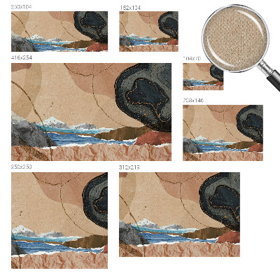 Carta da parati panoramica effetto 3D Paesaggio astratto