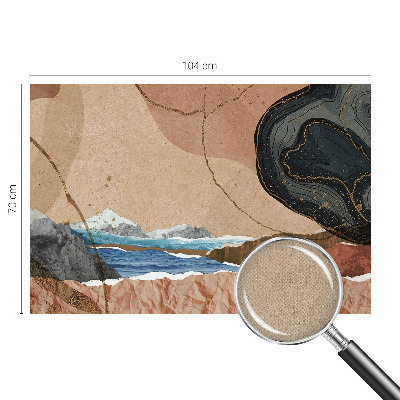 Carta da parati panoramica effetto 3D Paesaggio astratto