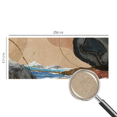 Carta da parati panoramica effetto 3D Paesaggio astratto