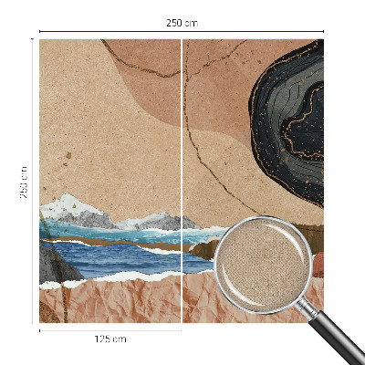 Carta da parati panoramica effetto 3D Paesaggio astratto