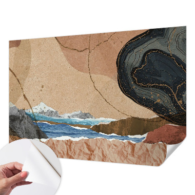 Carta da parati panoramica effetto 3D Paesaggio astratto