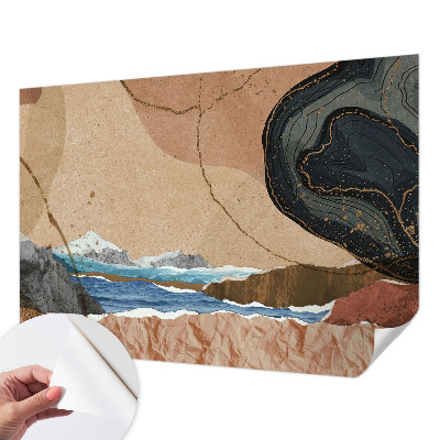 Carta da parati panoramica effetto 3D Paesaggio astratto