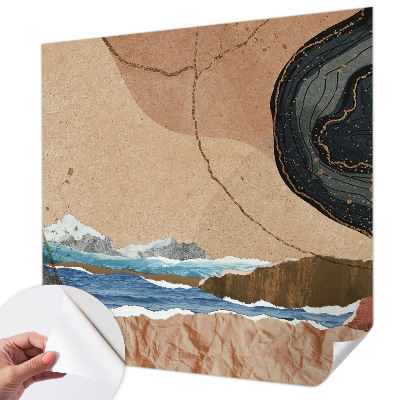 Carta da parati panoramica effetto 3D Paesaggio astratto