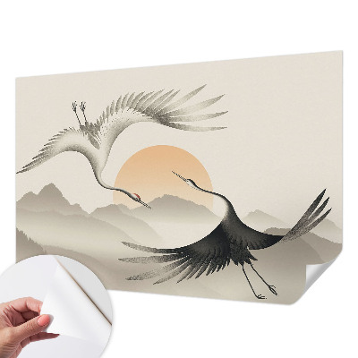 Carta da parati per cameretta East Cranes