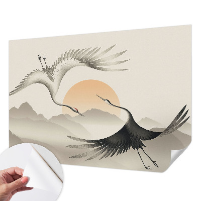 Carta da parati per cameretta East Cranes