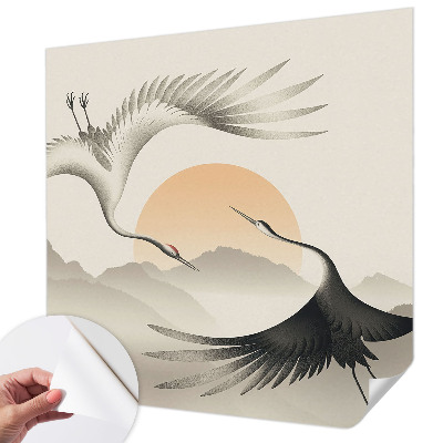 Carta da parati per cameretta East Cranes