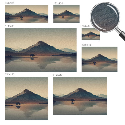 Fotomurale 3D paesaggio montano