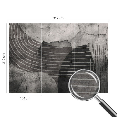 Carta da parati effetto profondità Linee astratte