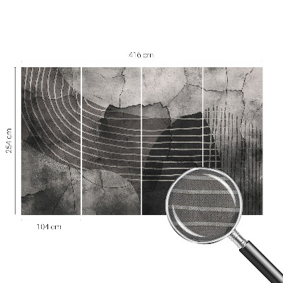 Carta da parati effetto profondità Linee astratte