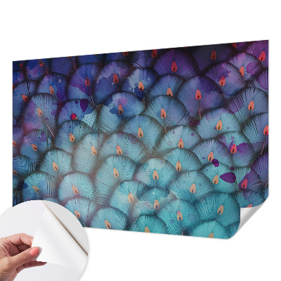 Carta da parati 3D Piume colorate