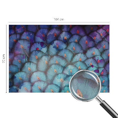 Carta da parati 3D Piume colorate