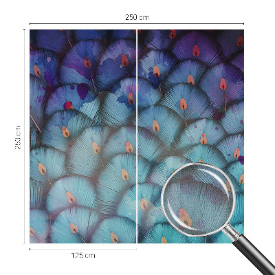 Carta da parati 3D Piume colorate