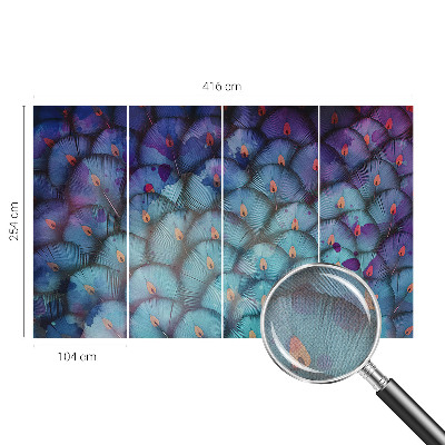 Carta da parati 3D Piume colorate