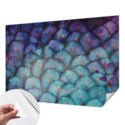 Carta da parati 3D Piume colorate