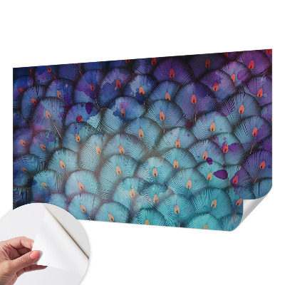 Carta da parati 3D Piume colorate