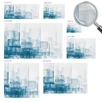 Fotomurale adesivo Cubi trasparenti