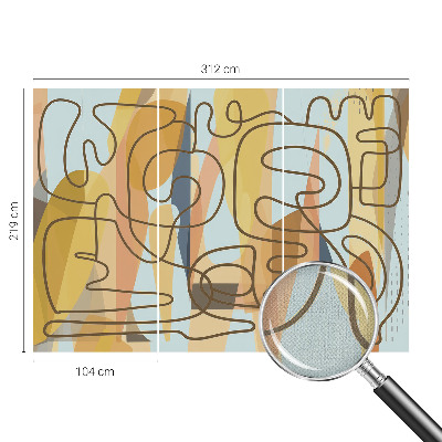 Fotomurale effetto 3D Forme astratte