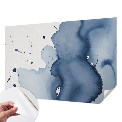 Carta da parati effetto profondità Schizzi blu navy