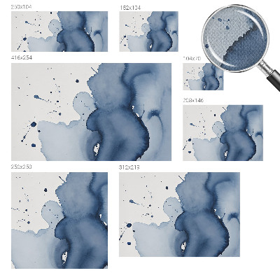 Carta da parati effetto profondità Schizzi blu navy