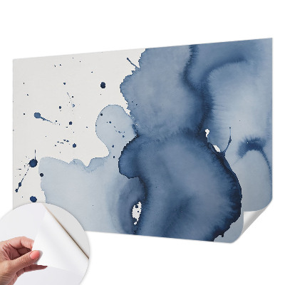 Carta da parati effetto profondità Schizzi blu navy