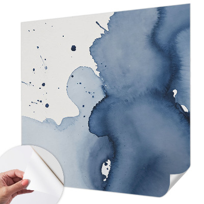 Carta da parati effetto profondità Schizzi blu navy